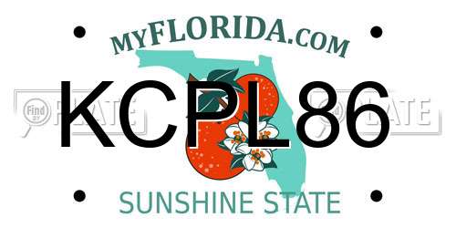KCPL86 Florida License Plate