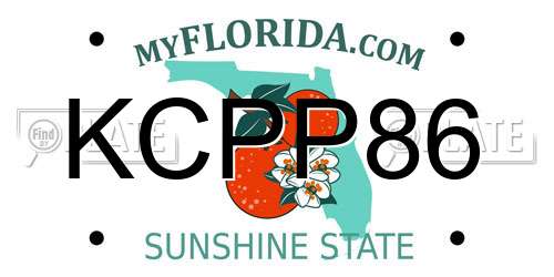 KCPP86 Florida License Plate