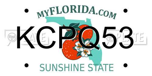 KCPQ53 Florida License Plate