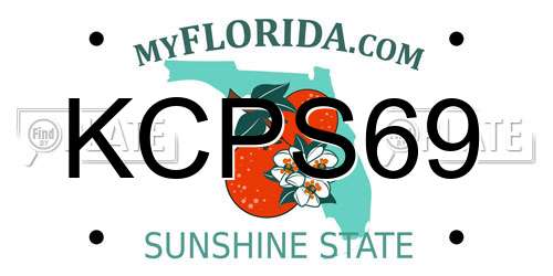 KCPS69 Florida License Plate