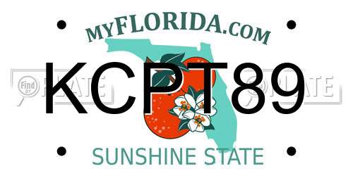 KCPT89 Florida License Plate
