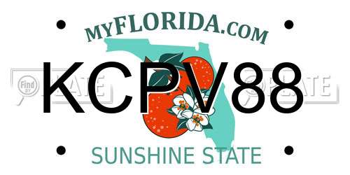 KCPV88 Florida License Plate