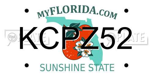 KCPZ52 Florida License Plate