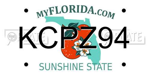 KCPZ94 Florida License Plate