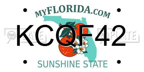 KCQF42 Florida License Plate