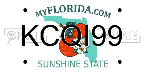 KCQI99 Florida License Plate