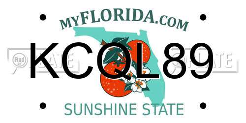 KCQL89 Florida License Plate