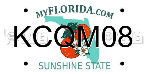 KCQM08 Florida License Plate