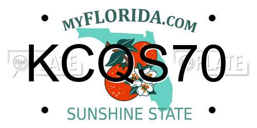 KCQS70 Florida License Plate