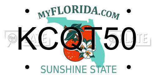 KCQT50 Florida License Plate
