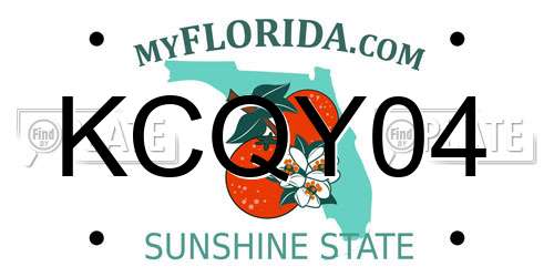 KCQY04 Florida License Plate