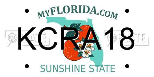 KCRA18 Florida License Plate