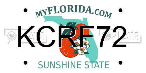 KCRF72 Florida License Plate
