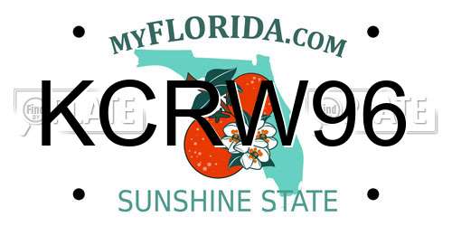 KCRW96 Florida License Plate