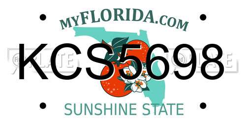 KCS5698 Florida License Plate