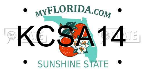 KCSA14 Florida License Plate