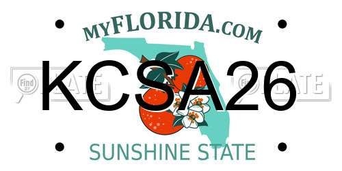 KCSA26 Florida License Plate