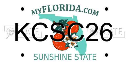KCSC26 Florida License Plate