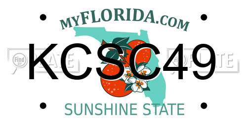 KCSC49 Florida License Plate