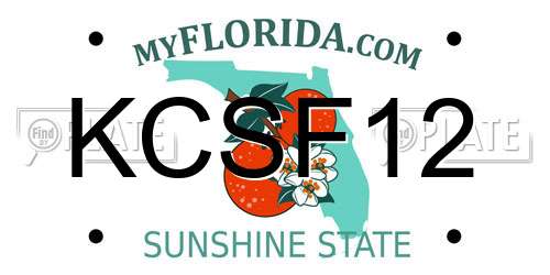 KCSF12 Florida License Plate