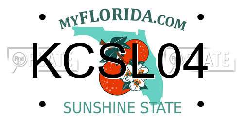 KCSL04 Florida License Plate
