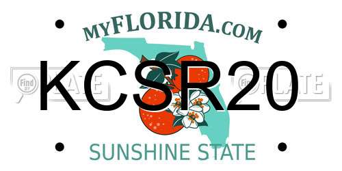 KCSR20 Florida License Plate