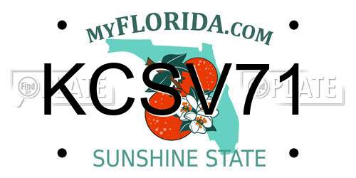 KCSV71 Florida License Plate