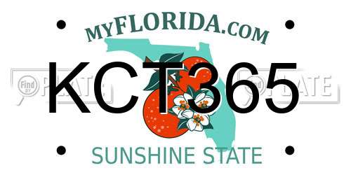 KCT365 Florida License Plate