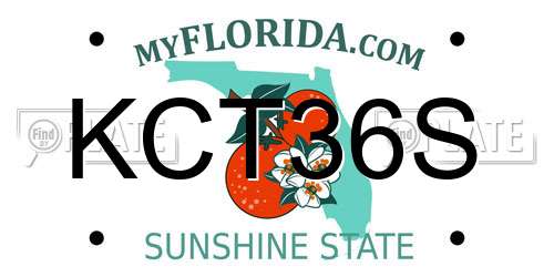 KCT36S Florida License Plate