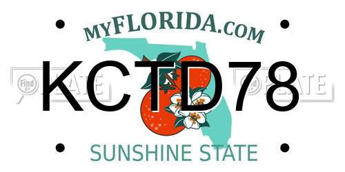 KCTD78 Florida License Plate