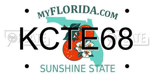 KCTE68 Florida License Plate