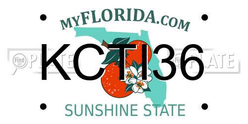 KCTI36 Florida License Plate