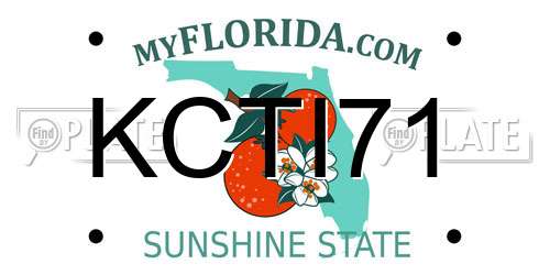 KCTI71 Florida License Plate