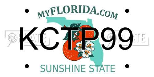 KCTP99 Florida License Plate