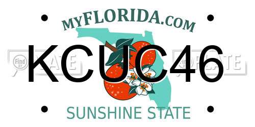 KCUC46 Florida License Plate