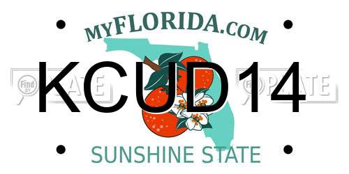 KCUD14 Florida License Plate