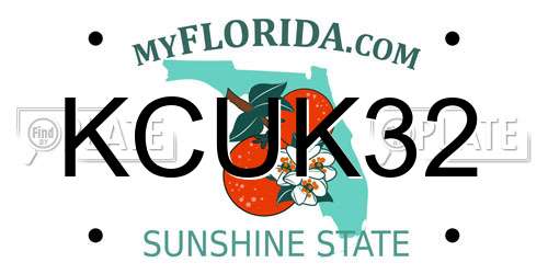 KCUK32 Florida License Plate