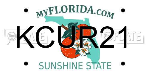 KCUR21 Florida License Plate