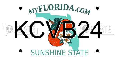 KCVB24 Florida License Plate
