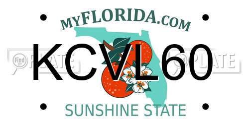 KCVL60 Florida License Plate