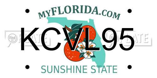 KCVL95 Florida License Plate