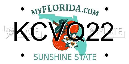 KCVQ22 Florida License Plate