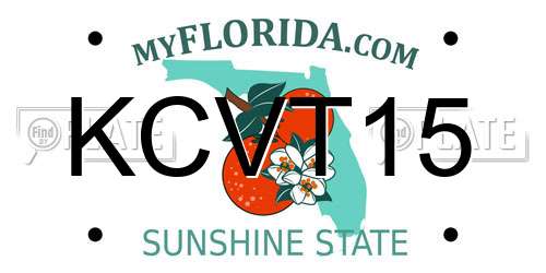 KCVT15 Florida License Plate
