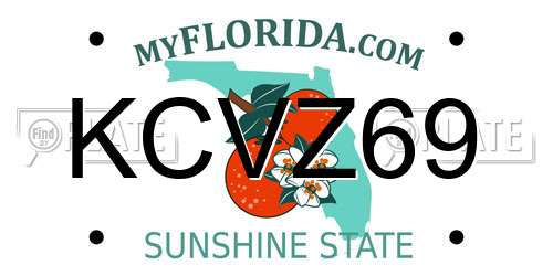KCVZ69 Florida License Plate