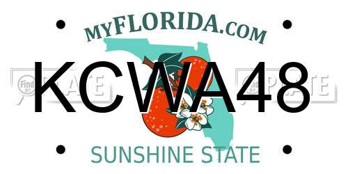 KCWA48 Florida License Plate
