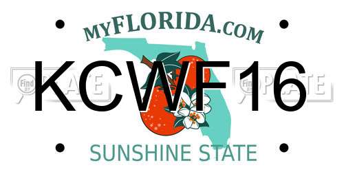 KCWF16 Florida License Plate