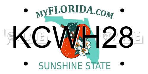KCWH28 Florida License Plate