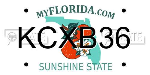 KCXB36 Florida License Plate