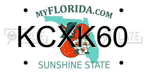 KCXK60 Florida License Plate
