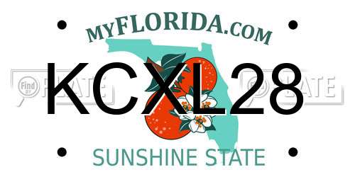KCXL28 Florida License Plate